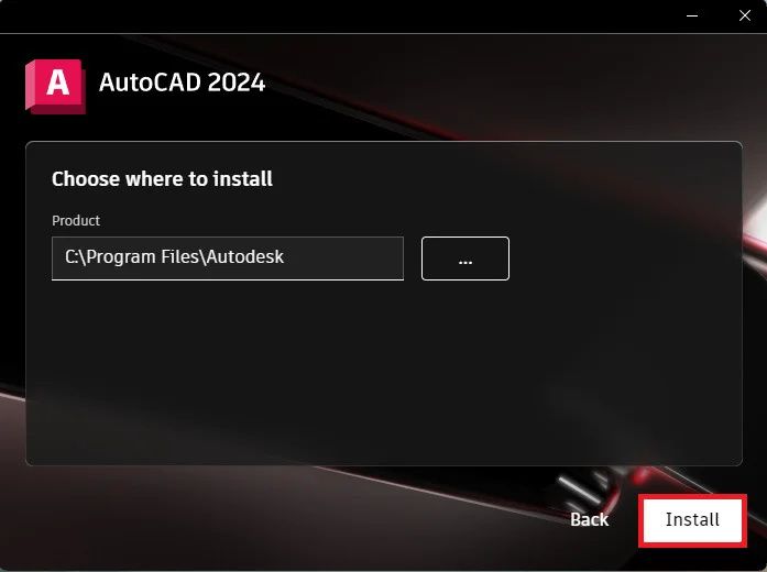 Tải AutoCAD 2024 Full Crack - Link tải nhanh miễn phí 4 Bắt đầu quá trình cài đặt