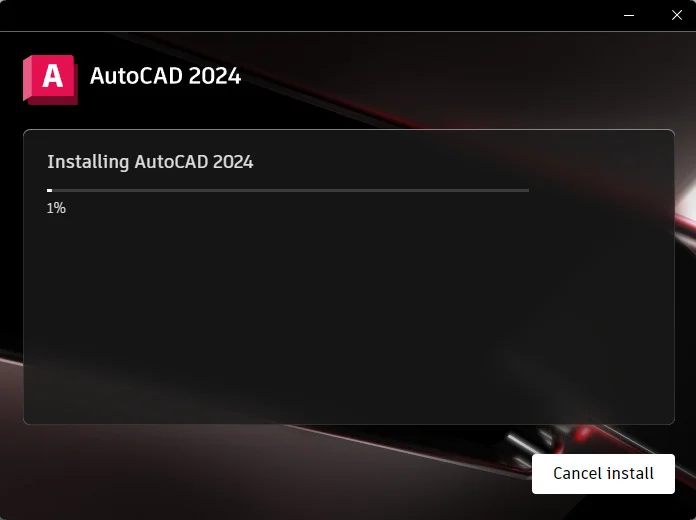 Tải AutoCAD 2024 Full Crack - Link tải nhanh miễn phí 5 Quá trình cài đặt đang diễn ra