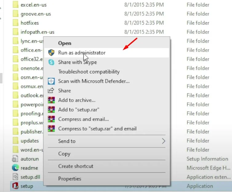 Cài đặt Excel 2016 - Tạo bảng tính chuyên nghiệp với giao diện hiện đại 7 chọn Run as administrator