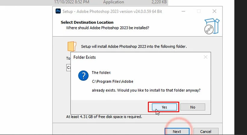 Tải Photoshop 2023 Full MIỄN PHÍ - Dễ dàng & Nhanh chóng 6 Tiếp tục chọn "Next"