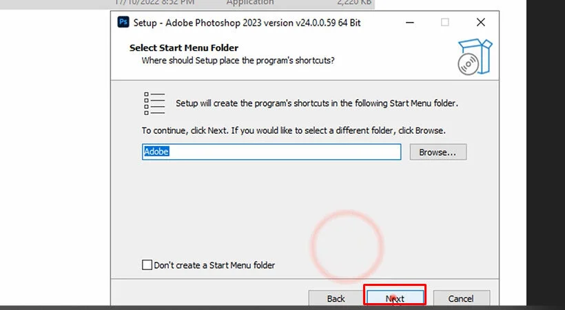 Tải Photoshop 2023 Full MIỄN PHÍ - Dễ dàng & Nhanh chóng 7 Chọn "Next" để chấp nhận các điều khoản và điều kiệ