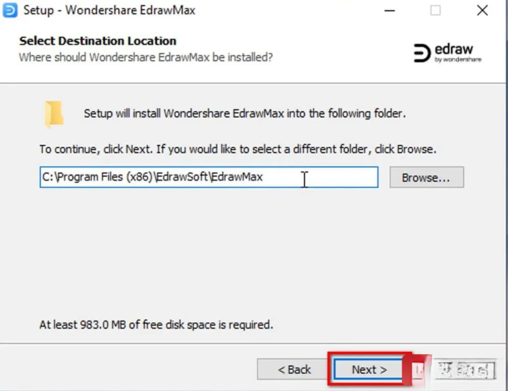 Edraw Max: Hướng Dẫn Tải, Cài Đặt Và Crack Đầy Đủ 5 Tiếp tục nhấn Next