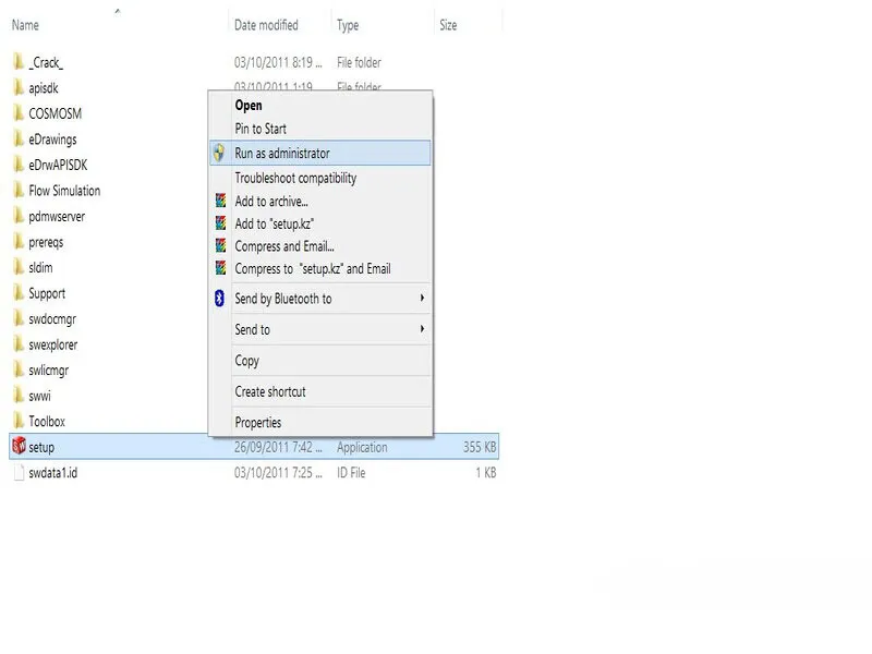 Hướng Dẫn Cài Đặt SolidWorks 2011 Crack - Full A-Z 2 Lựa chọn cài đặt trực tiếp bằng file setup