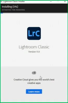 Giới thiệu Lightroom 2022 - Hướng Dẫn Sử Dụng Cho Người Mới Bắt Đầu 7 Đợi phần mềm cài đặt