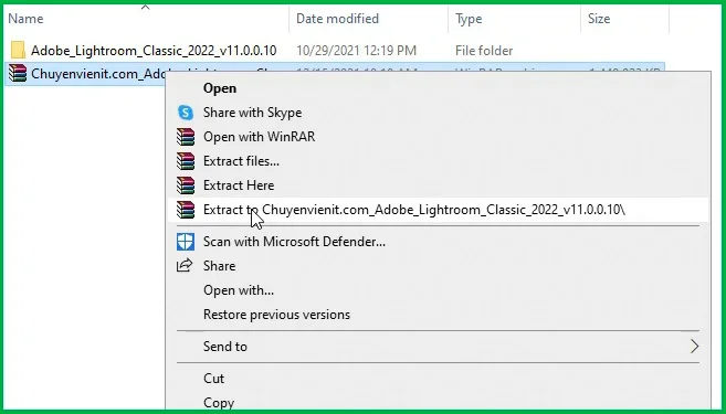 Giới thiệu Lightroom 2022 - Hướng Dẫn Sử Dụng Cho Người Mới Bắt Đầu 4 Giải nén phần mềm Adobe Lightroom 2022