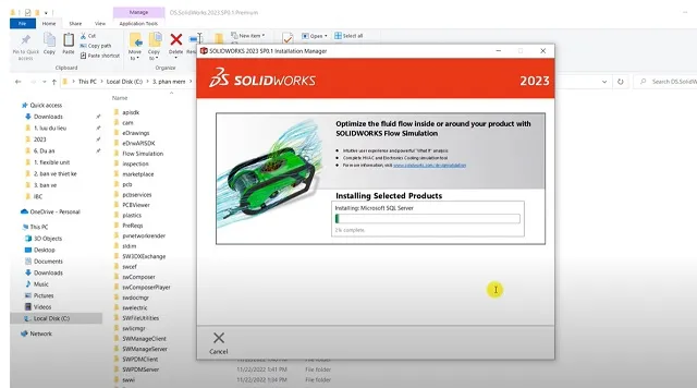 SolidWorks 2023- Đánh Giá Chi Tiết Và Hướng Dẫn Sử Dụng Hiệu Quả 4 Phần mềm đang được cài vào máy