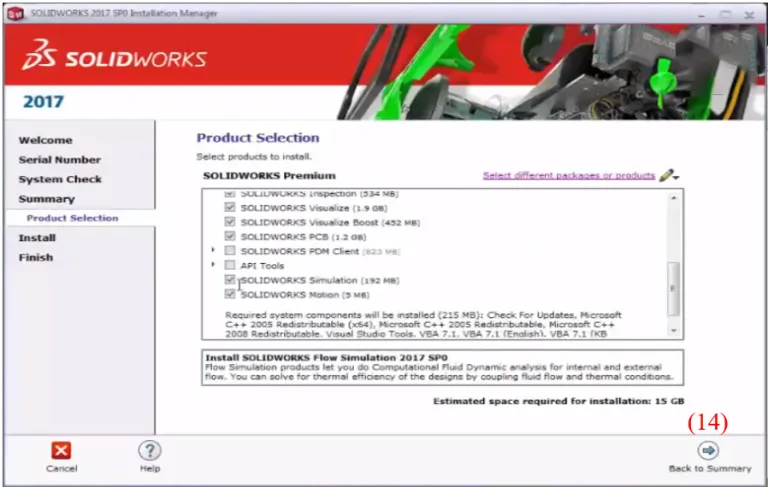 SolidWorks 2017 - Cách Cài Đặt Và Tối Ưu Hóa Dễ Dàng 13 Back to Summary để trở về màn hình chính