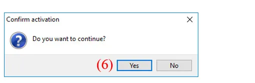 confirm activation chon yes