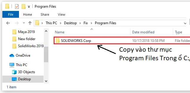 Download SolidWorks 2019 và Hướng dẫn cài đặt phần mềm từ A-Z 17 SOLIDWORKS Corp Trong Program Files