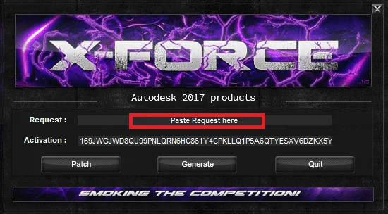 3DS Max 2017 Full Crack - Kích Hoạt Bản Quyền Vĩnh Viễn 18 dán dãy số vào mục Paste Request Here