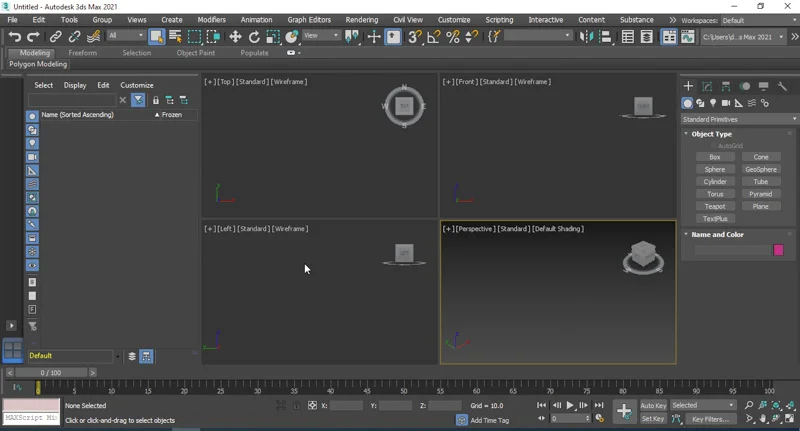 3Ds Max 2021 Crack - Kích hoạt vĩnh viễn, không lo hết hạn 13 Giao diện phần mềm 3ds max 2021