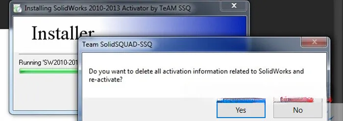 Tải Solidworks 2013 Full Crack MIỄN PHÍ | Hướng dẫn chi tiết 7 Xác nhận hộp thoại Team Solids QUAD – SSQ
