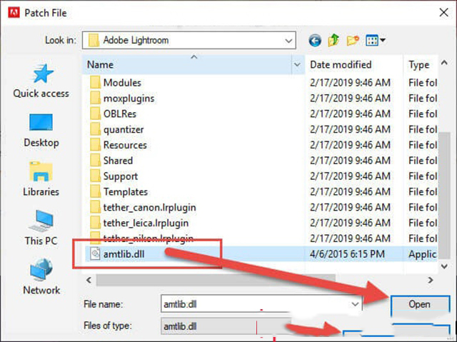 Lightroom 2016-Hướng dẫn toàn diện từ cơ bản đến nâng cao 11 mở amtlib.dll