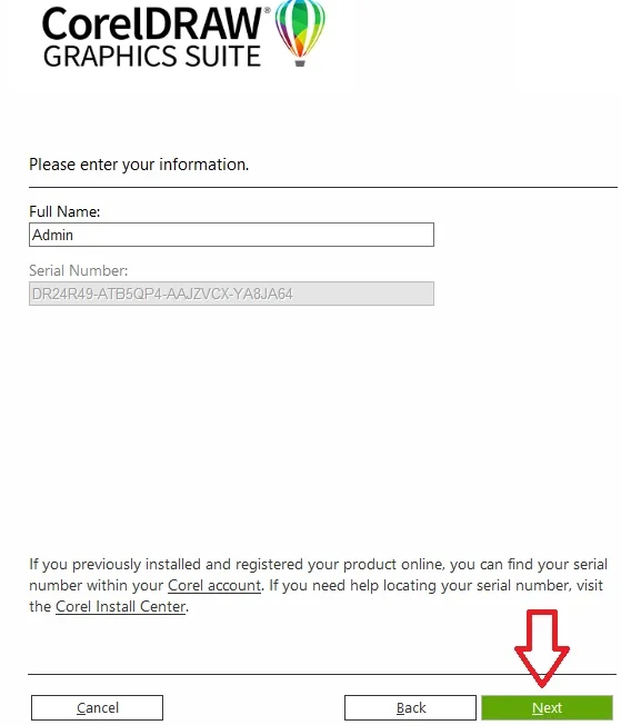 CorelDRAW 2022 - Hướng Dẫn Tải Và Cài Đặt Chi Tiết 7 nhấn “Next”