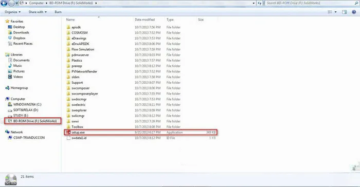 Cài Đặt & Kích Hoạt SolidWorks 2014 Crack AN TOÀN & KHÔNG VIRUS 2 Chạy file cài đặt