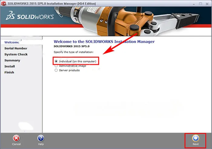SolidWorks 2015 - Tự Học Cài Đặt Crack Chi Tiết, Nhanh Chóng 2 Chọn Individual