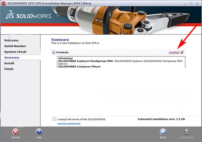 SolidWorks 2015 - Tự Học Cài Đặt Crack Chi Tiết, Nhanh Chóng 5 Chọn Change để thêm một số công cụ