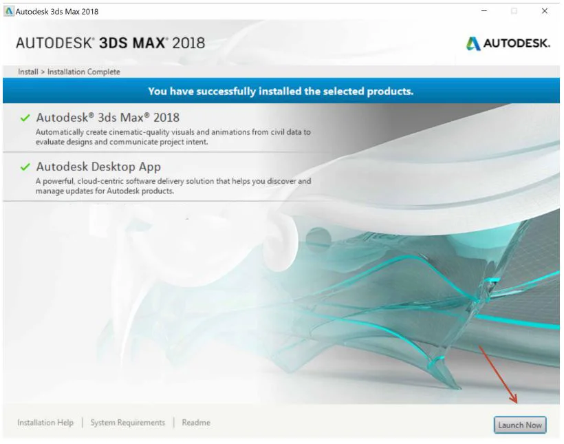 3Ds Max 2018 Miễn Phí - Cài Đặt Nhanh Chóng, Dễ Dàng Trong Vài Nút Bấm 5 nhấn vào nút Finish