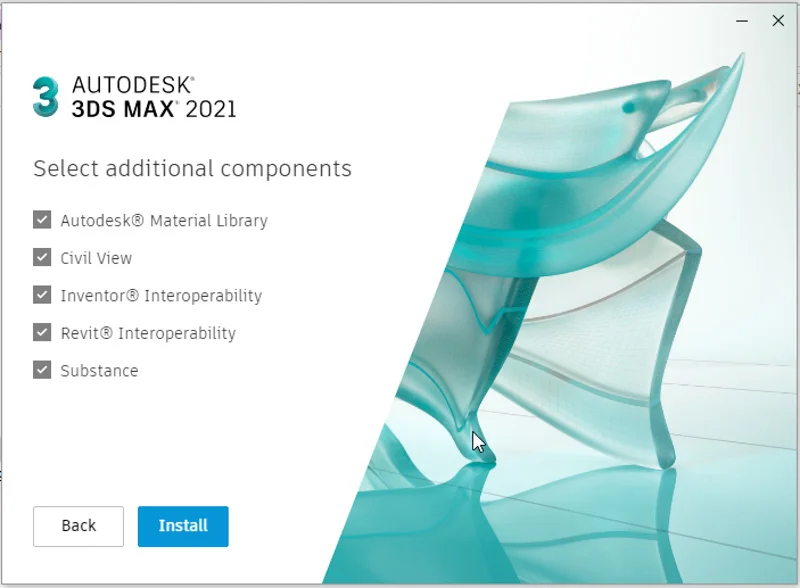 3Ds Max 2021 Crack - Kích hoạt vĩnh viễn, không lo hết hạn 6 Chọn Install