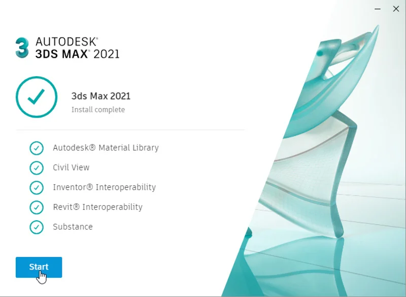 3Ds Max 2021 Crack - Kích hoạt vĩnh viễn, không lo hết hạn 8 Hoàn tất cài đặt