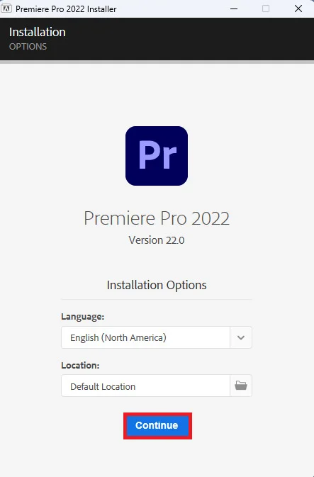 Tải Adobe Premiere Pro 2022 Crack Phiên Bản Mới Nhất Cho Windows & Mac 4 Chọn Continue để tiếp tục