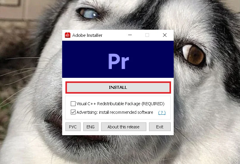 Adobe Premiere Pro 2023 Crack - Phiên bản miễn phí dành cho mọi người dùng 3 Chọn INSTALL