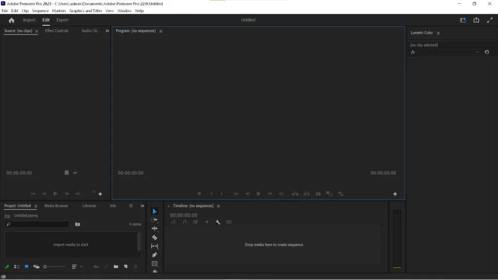 Adobe Premiere Pro 2023 Crack - Phiên bản miễn phí dành cho mọi người dùng 7 giao diện của premiere pro 2023