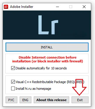 Lightroom 2018 Full Crack MIỄN PHÍ | Tải NHANH CHÓNG, DỄ DÀNG 7 nhấp vào Exit để thoát