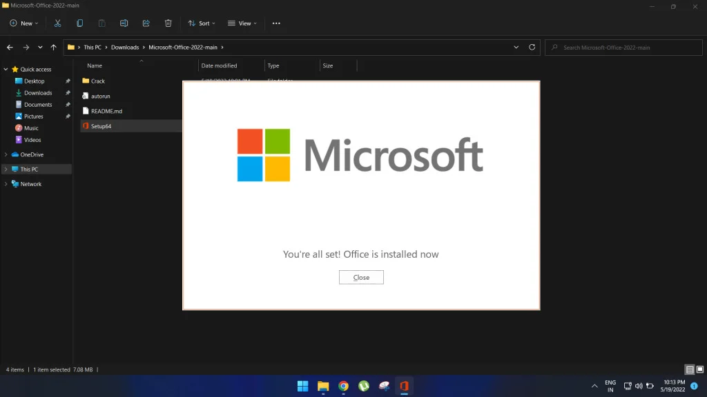 Tải Office 2022 Full Crack - Sử Dụng Miễn Phí Trọn Đời 8 Hoàn thành cài đặt Microsoft Office 2022
