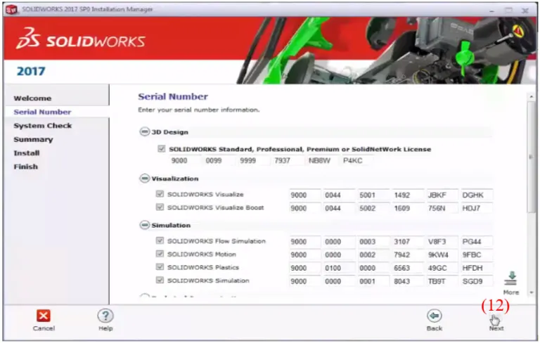 SolidWorks 2017 - Cách Cài Đặt Và Tối Ưu Hóa Dễ Dàng 11 tick để sang bước tiếp theo