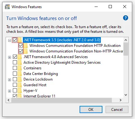 Download SolidWorks 2019 và Hướng dẫn cài đặt phần mềm từ A-Z 3 Turn Windows features on or off