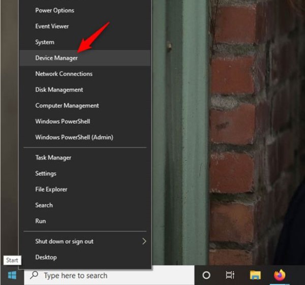 Mở cửa sổ Device Manager