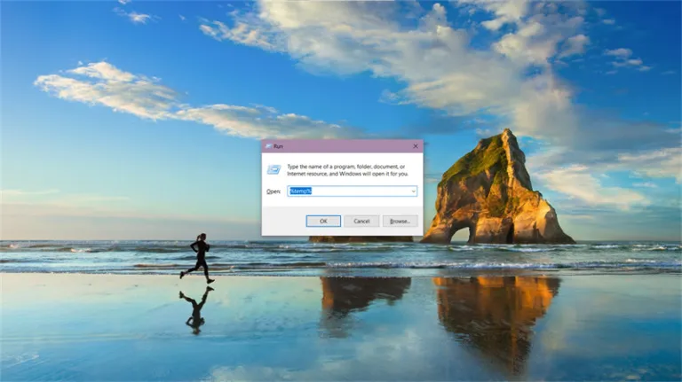 6+ Cách khắc phục lỗi Photoshop tự thoát đơn giản 11 Mở File %temp%