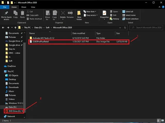 Bắt đầu cài Office 2020