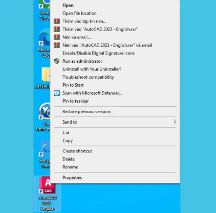 Mở thư mục cài đặt gốc của AutoCAD 2023 trên máy tính