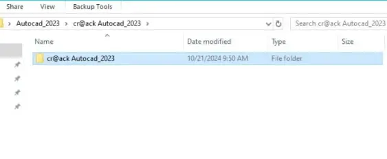 Truy cập thư mục tệp tin hỗ trợ AutoCAD 2023