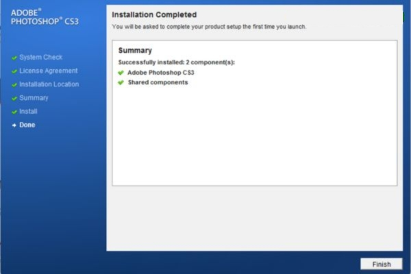 Hoàn tất cài đặt