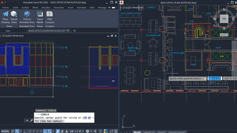 Hướng Dẫn Tải AutoCAD 2022 Chi Tiết - Link Google Drive 9 Tính năng Floating Windows cho phép dùng nhiều bản vẽ cùng lúc
